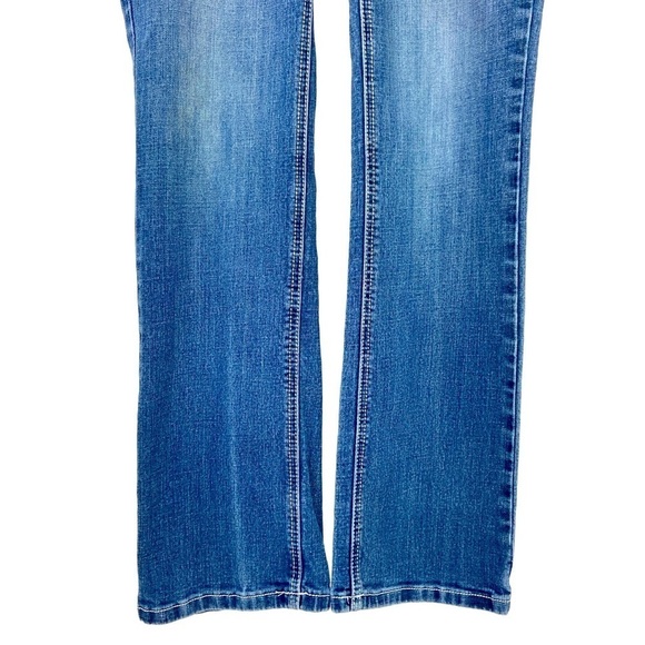 Earl Jeans Sz 8 Blue Barely Bootcut Embellished Embroidered Mid-rise Western - Picture 5 of 15